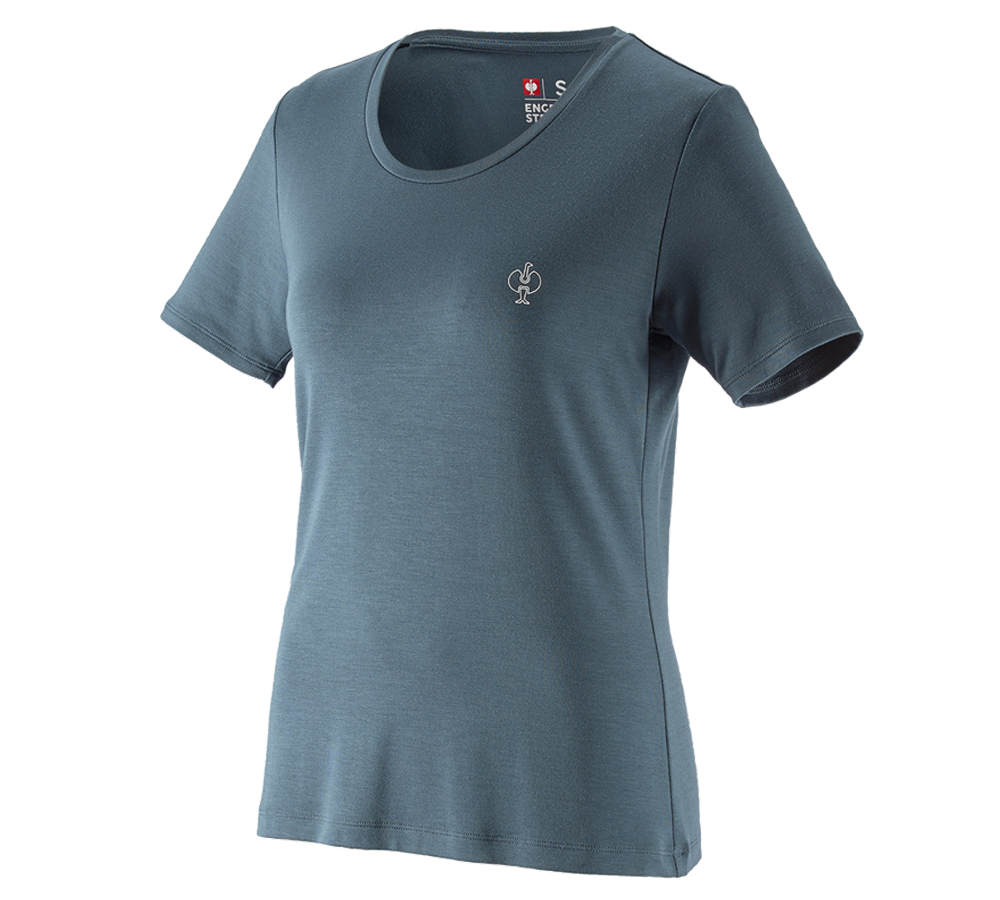 Koszulki | Pulower | Bluzki: Koszulka Modal e.s. ventura vintage, damska + błękit żelazowy