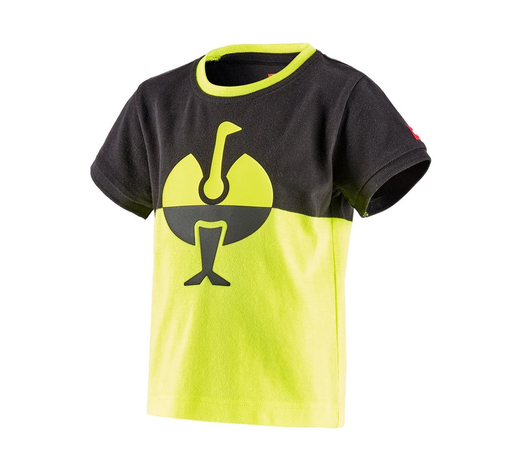 Koszulki | Pulower | Bluzki: Koszulka z piki e.s. colourblock, dziecięca + czarny/żółty ostrzegawczy