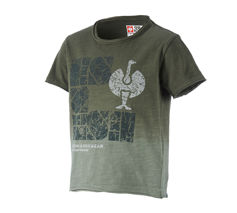 Koszulki | Pulower | Bluzki: e.s. Koszulka denim workwear, dziecięca + zielony kamuflażowy vintage