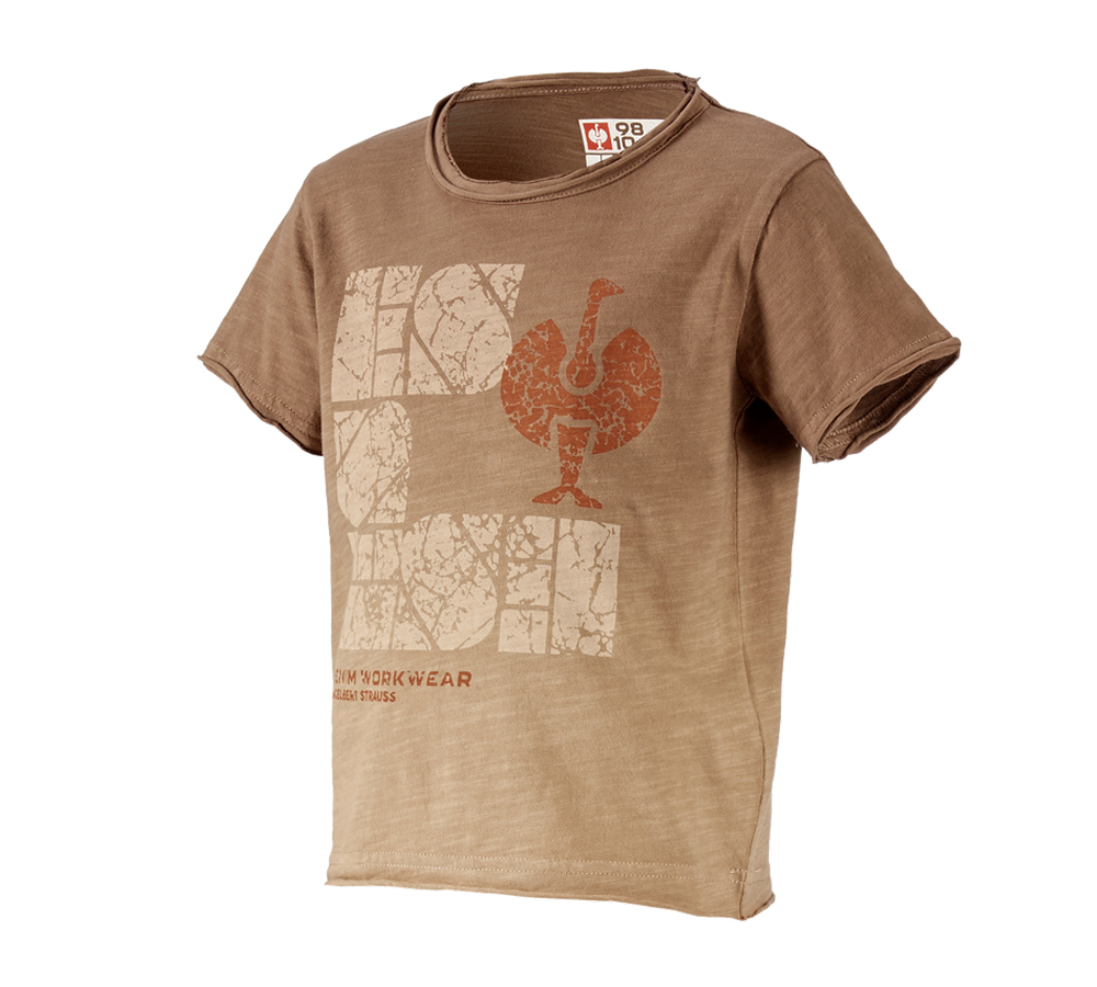 Koszulki | Pulower | Bluzki: e.s. Koszulka denim workwear, dziecięca + jasnobrązowy vintage