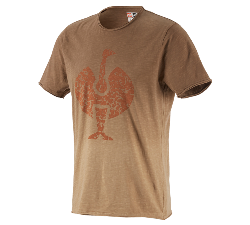 Koszulki | Pulower | Koszule: e.s. Koszulka workwear ostrich + jasnobrązowy vintage