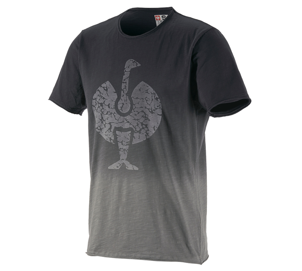 Koszulki | Pulower | Koszule: e.s. Koszulka workwear ostrich + czerń żelazowa vintage
