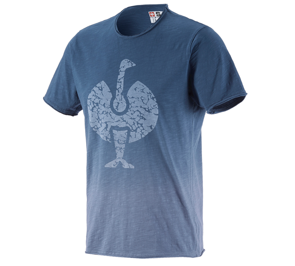 Koszulki | Pulower | Koszule: e.s. Koszulka workwear ostrich + niebieski antyczny vintage