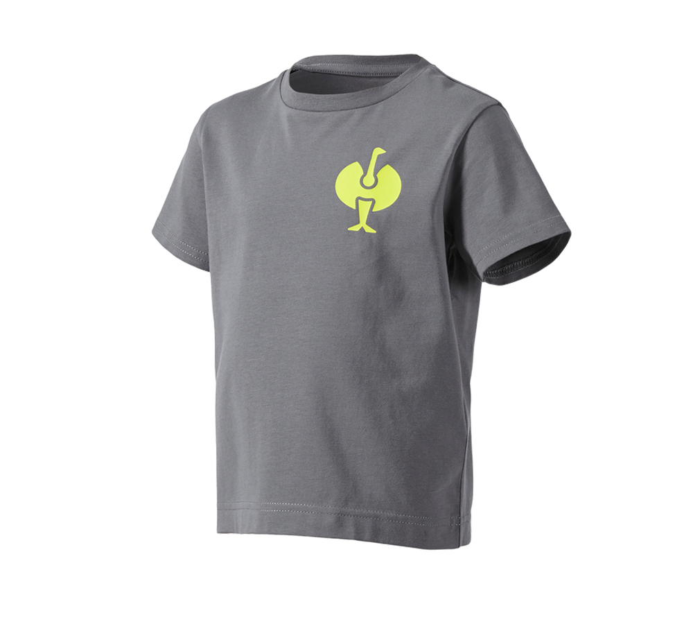 Tematy: Koszulka e.s.trail, dziecięca + szary bazaltowy/żółty acid