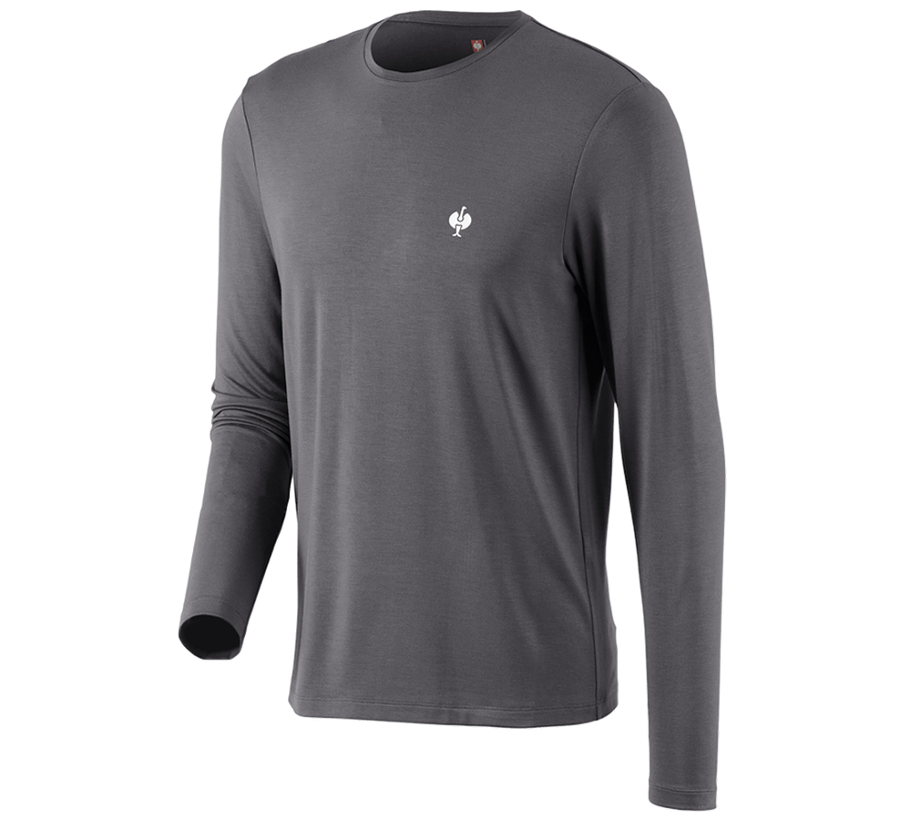 Koszulki | Pulower | Koszule: Modal-Bluzka długi rękaw e.s.concrete + antracytowy