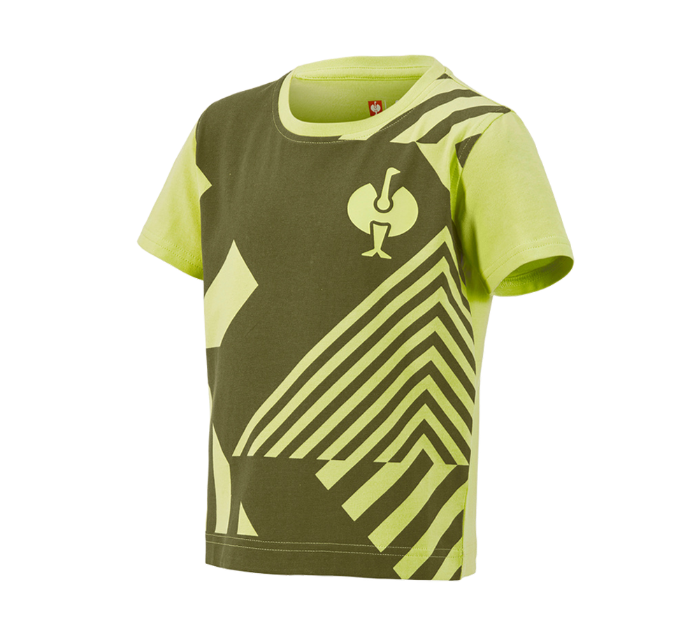 Tematy: Koszulka e.s.trail graphic, dziecięca + zielony jałowcowy/zielony limonkowy