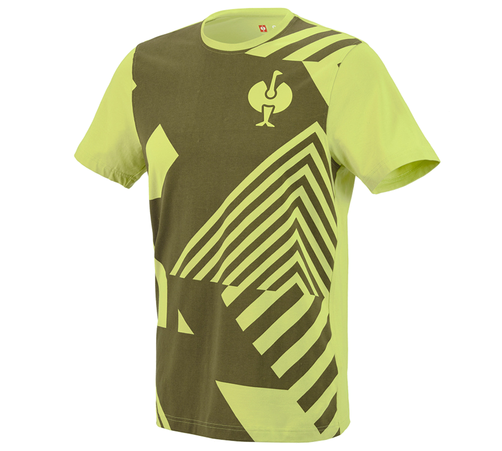 Tematy: Koszulka e.s.trail graphic + zielony jałowcowy/zielony limonkowy