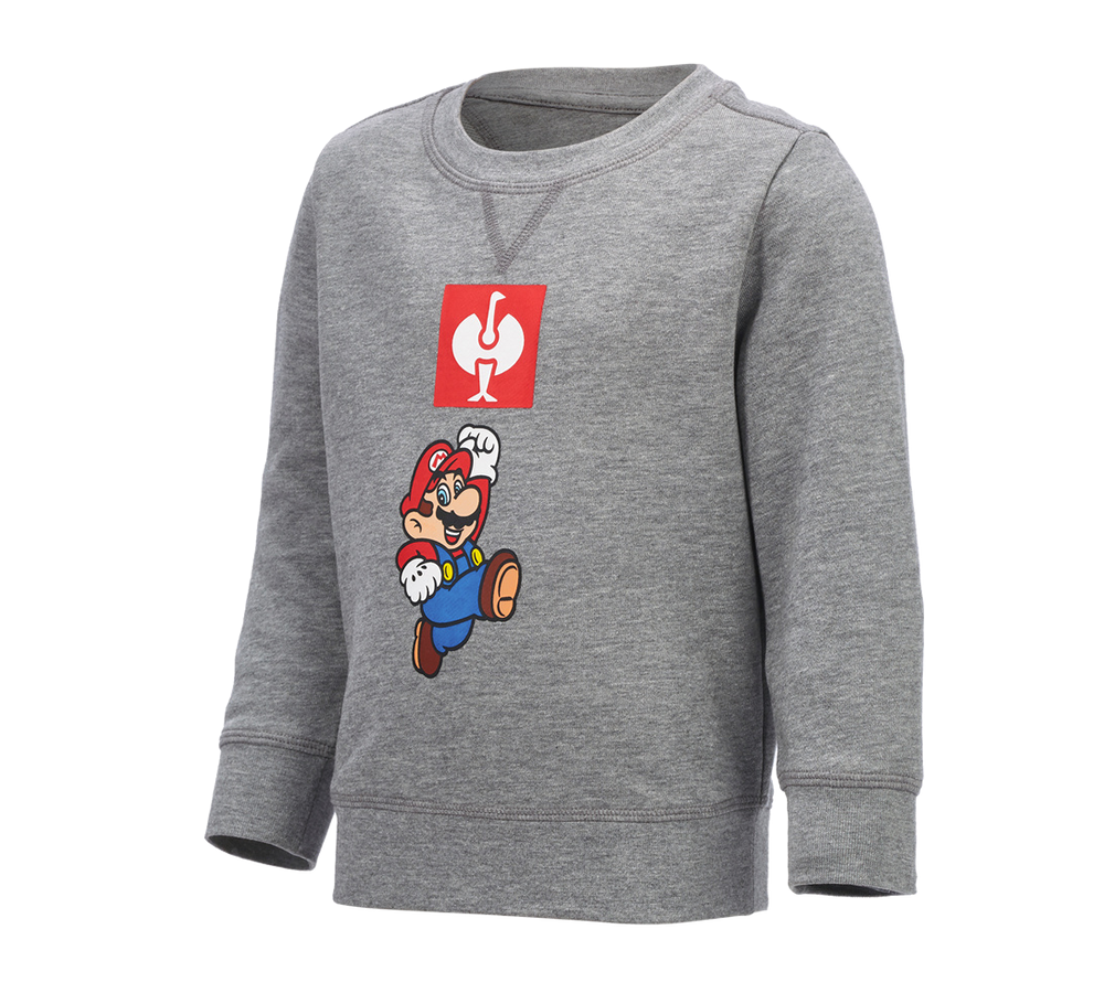 Koszulki | Pulower | Bluzki: Super Mario Bluza, dziecięca + szary melanżowy