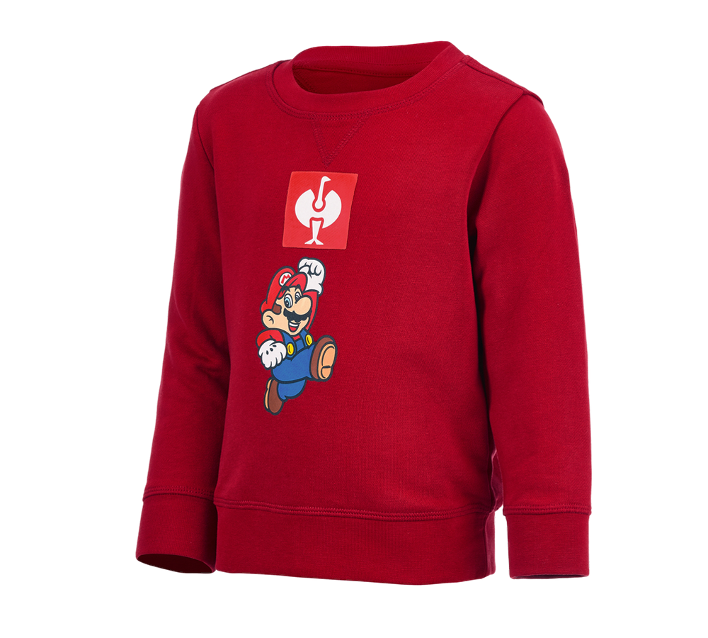Koszulki | Pulower | Bluzki: Super Mario Bluza, dziecięca + ognistoczerwony