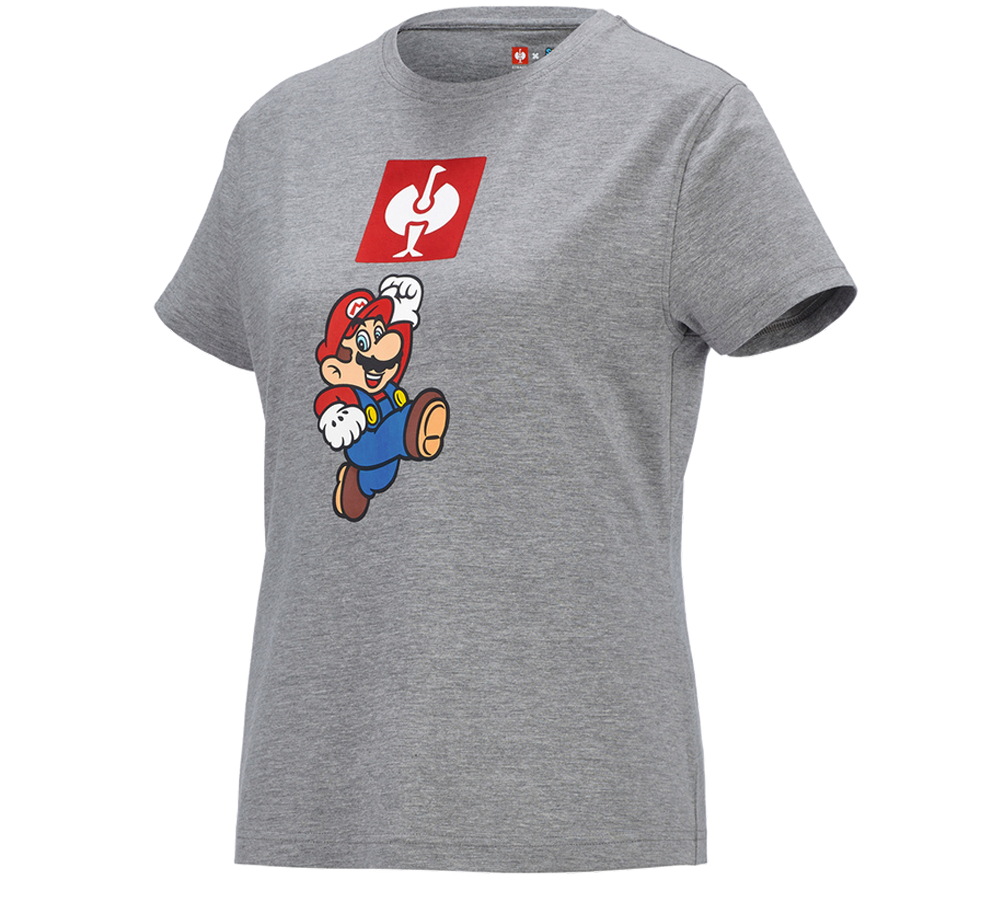 Koszulki | Pulower | Bluzki: Super Mario Koszulka, damska + szary melanżowy