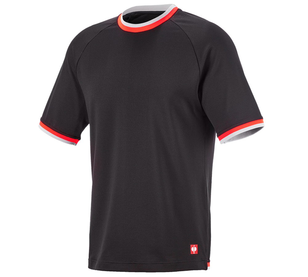 Koszulki | Pulower | Koszule: Koszulka funkcyjna e.s.ambition + czarny/czerwony ostrzegawczy