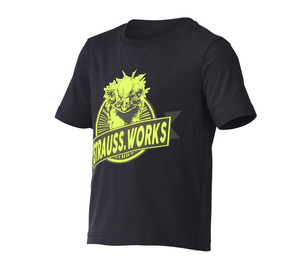 Koszulki | Pulower | Bluzki: e.s. Koszulka strauss works, dziecięca + czarny/żółty ostrzegawczy