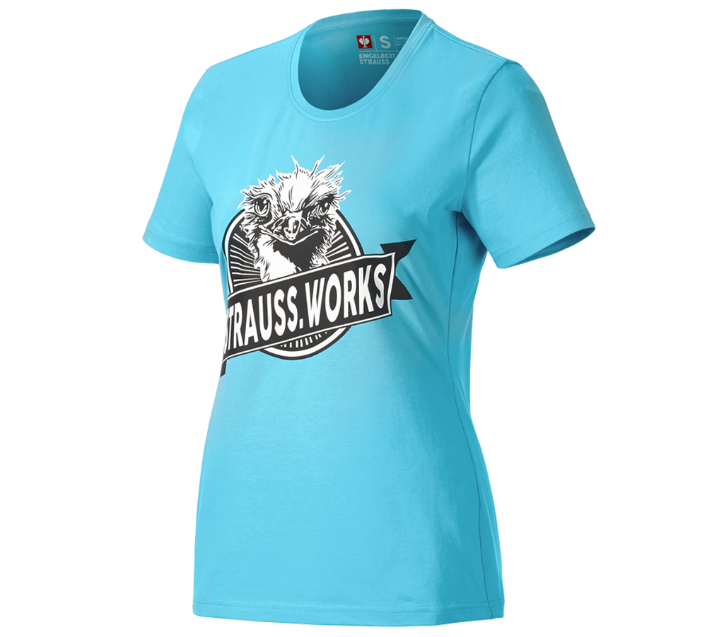 Odzież: e.s. Koszulka strauss works, damska + lapisowy turkus