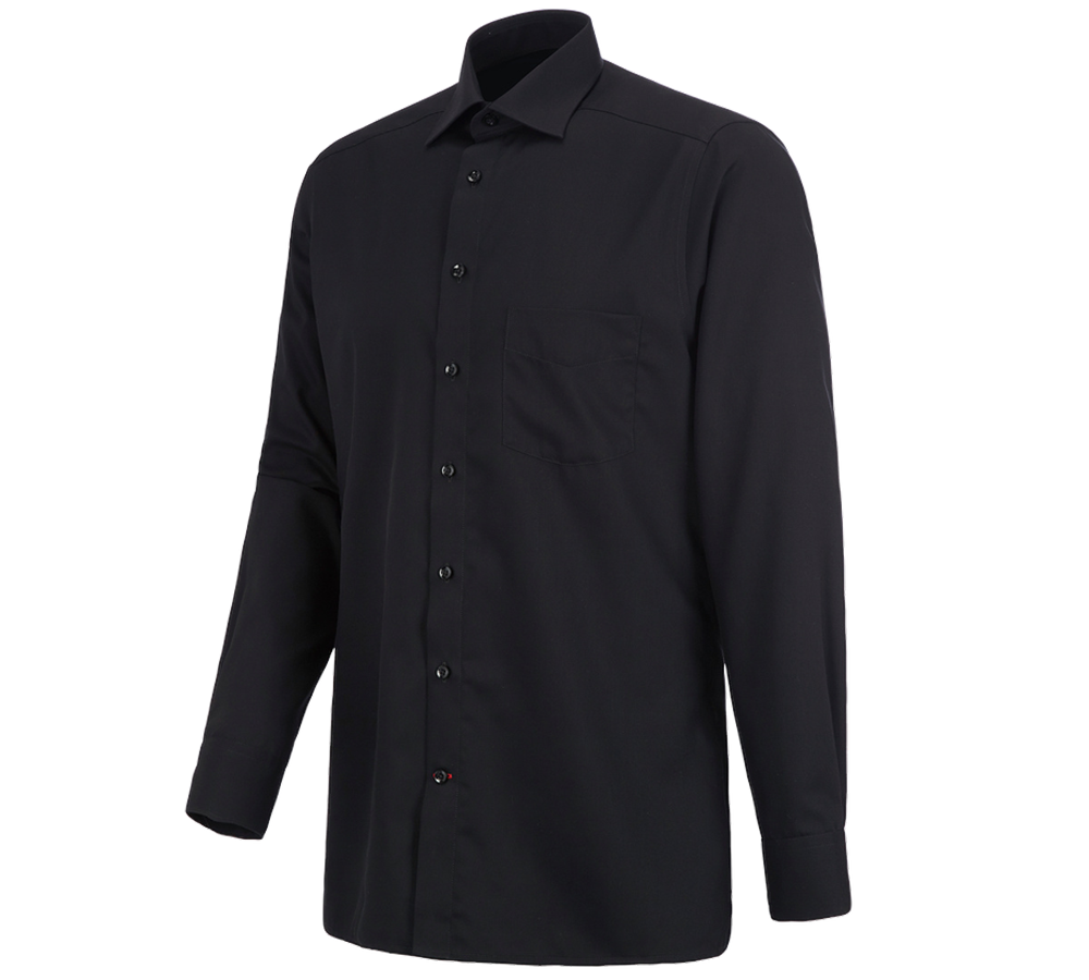 Koszulki | Pulower | Koszule: Koszula biznesowa e.s.comfort, długi rękaw + czarny