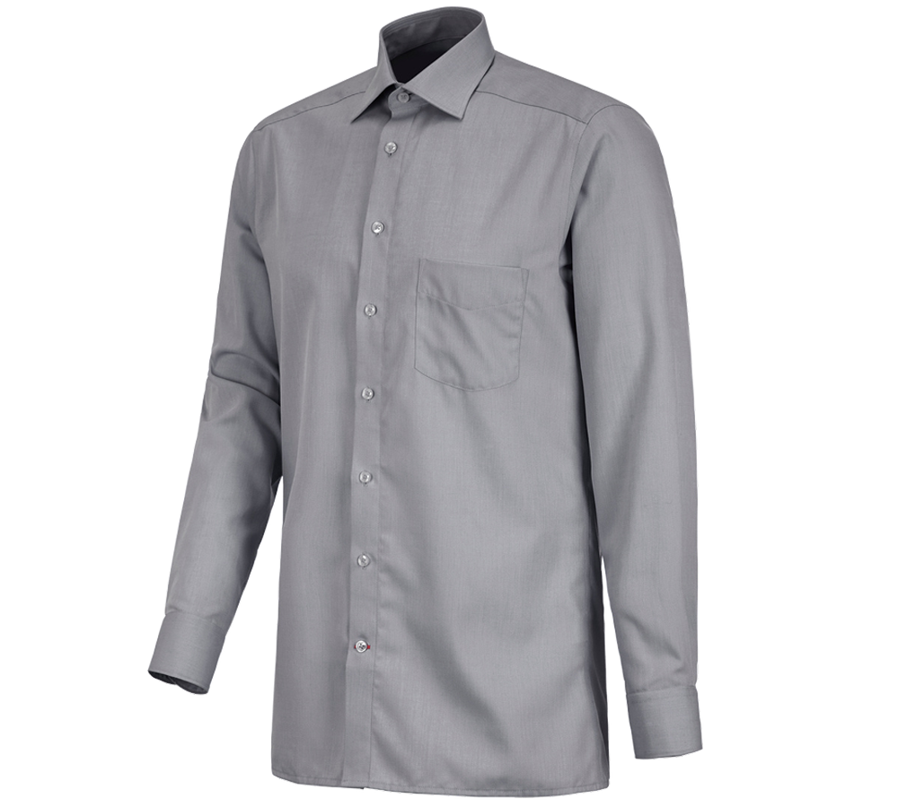 Koszulki | Pulower | Koszule: Koszula biznesowa e.s.comfort, długi rękaw + szary melanżowy