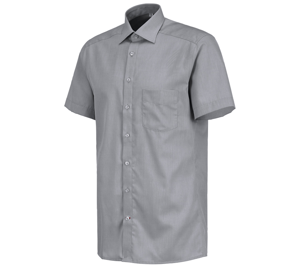 Koszulki | Pulower | Koszule: Koszula biznesowa e.s.comfort, krótki rękaw + szary melanżowy