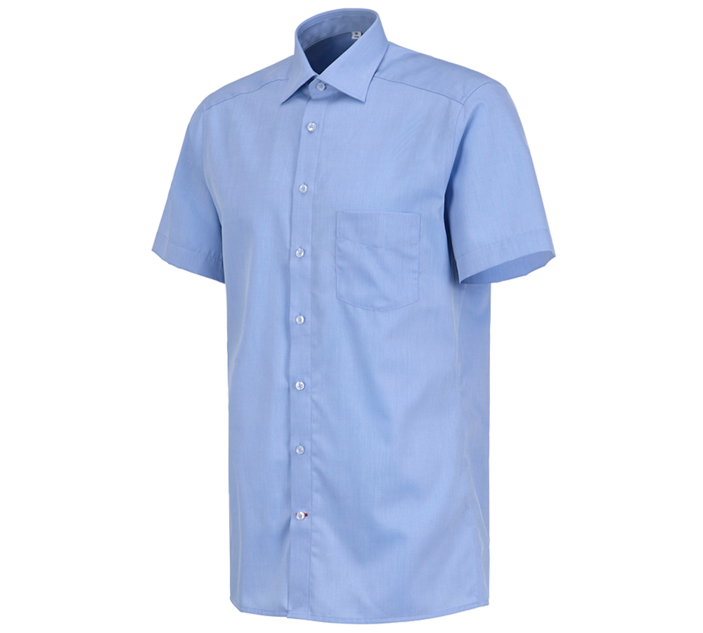Koszulki | Pulower | Koszule: Koszula biznesowa e.s.comfort, krótki rękaw + jasnoniebieski melanżowy