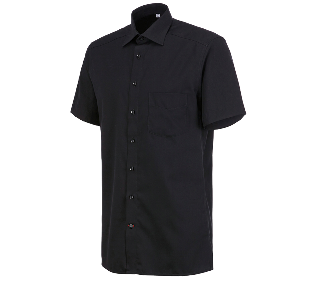 Koszulki | Pulower | Koszule: Koszula biznesowa e.s.comfort, krótki rękaw + czarny