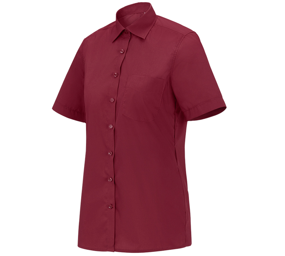 Tematy: e.s. Bluzka koszulowa kelnerska krótki rękaw + rubinowy