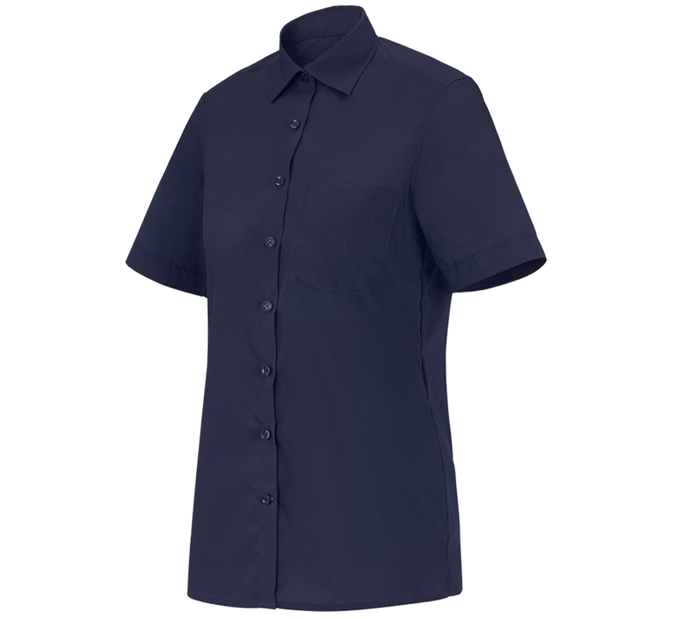 Koszulki | Pulower | Bluzki: e.s. Bluzka koszulowa kelnerska krótki rękaw + granatowy