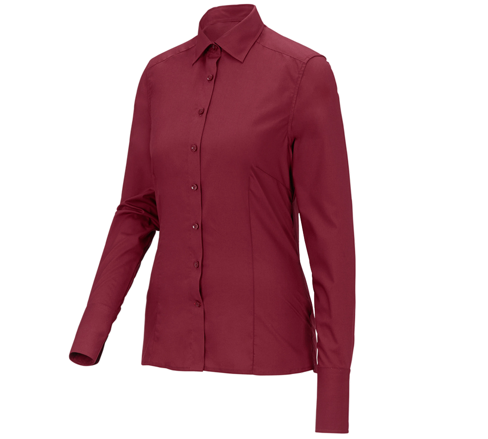 Koszulki | Pulower | Bluzki: Bluzka biznesowa e.s.comfort, długi rękaw + rubinowy