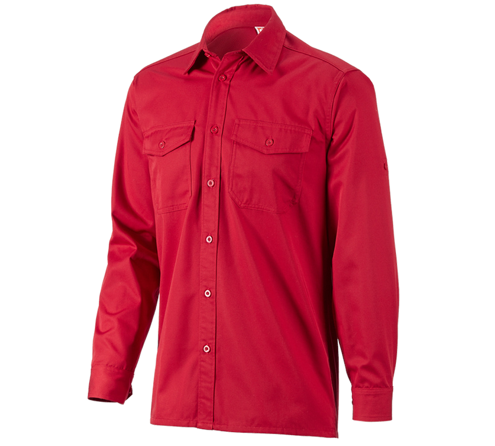 Koszulki | Pulower | Koszule: Koszule robocze e.s.classic, długi rękaw + czerwony