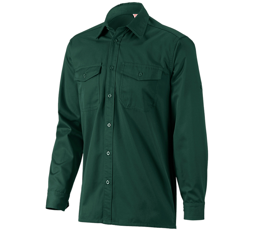 Koszulki | Pulower | Koszule: Koszule robocze e.s.classic, długi rękaw + zielony
