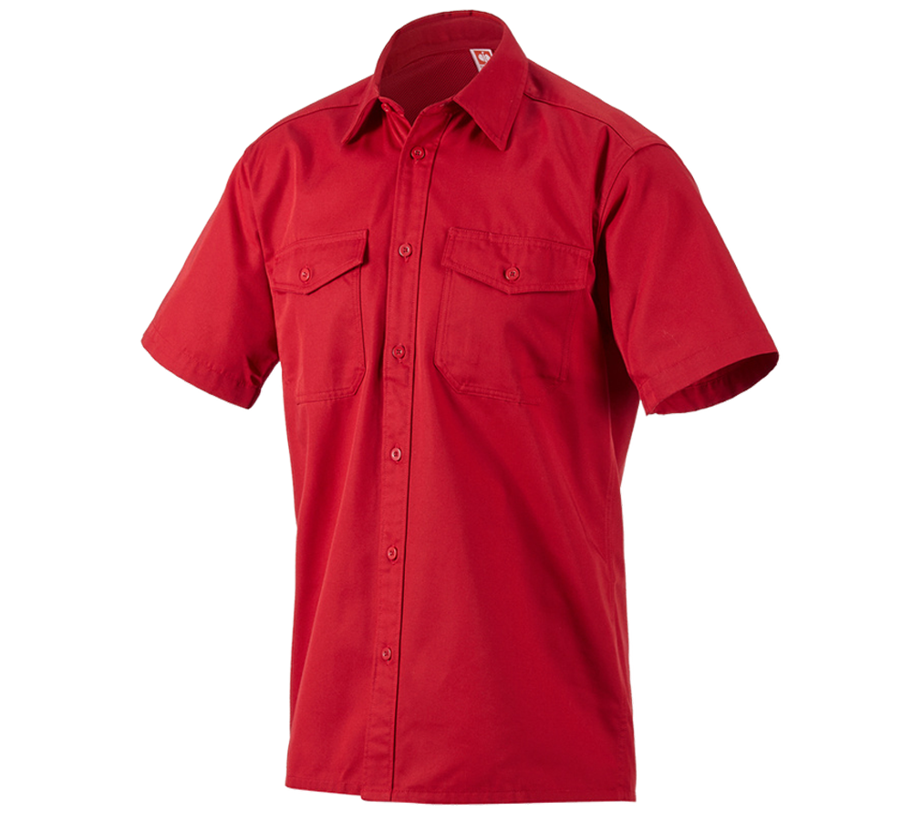 Koszulki | Pulower | Koszule: Koszule robocze e.s.classic, krótki rękaw + czerwony