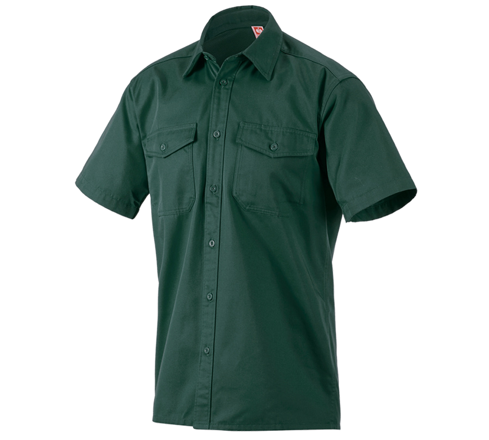 Koszulki | Pulower | Koszule: Koszule robocze e.s.classic, krótki rękaw + zielony