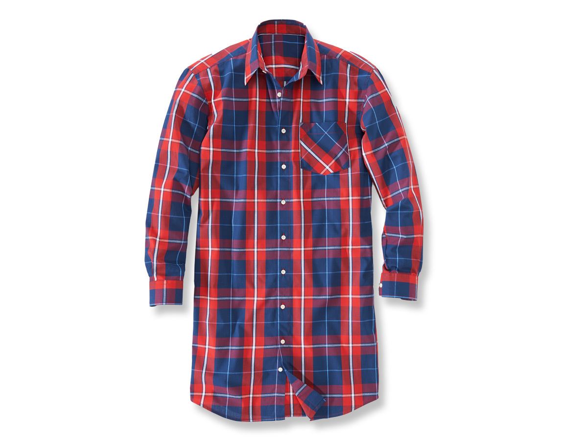 Koszulki | Pulower | Koszule: Koszula z długim rękawem Hamburg, dłuższy fason + czerwony/granatowy/biały