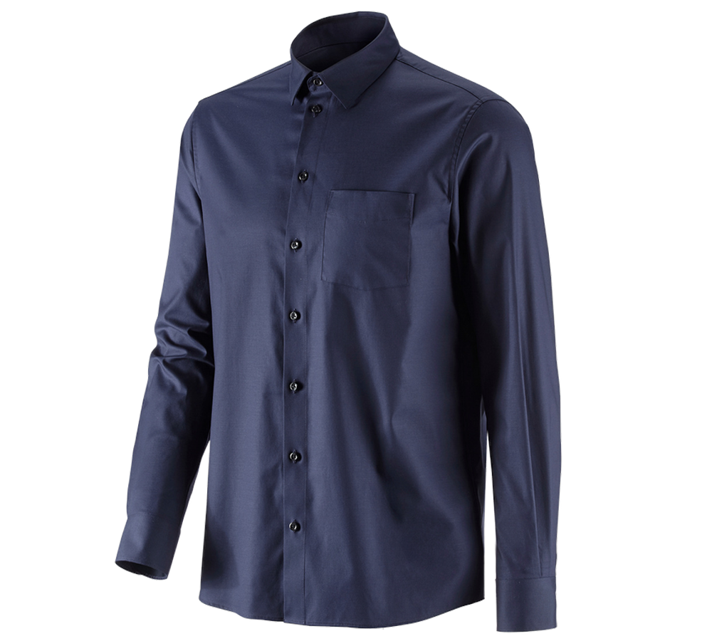 Koszulki | Pulower | Koszule: e.s. Koszula biznesowa cotton stretch, comfort fit + granatowy