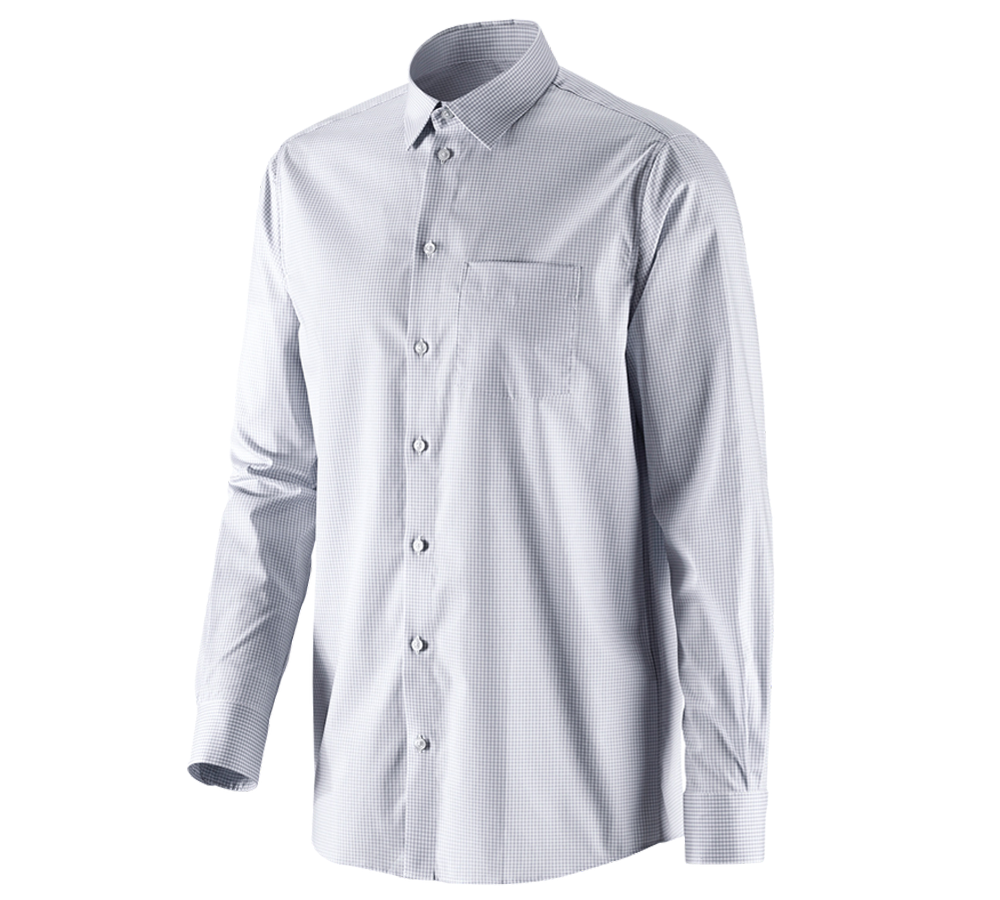 Tematy: e.s. Koszula biznesowa cotton stretch, comfort fit + szary mglisty w kratkę