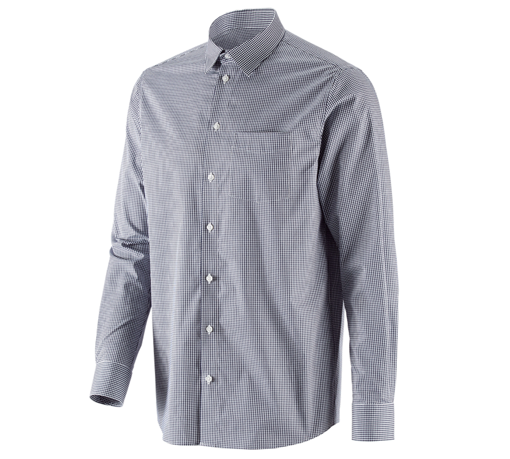 Koszulki | Pulower | Koszule: e.s. Koszula biznesowa cotton stretch, comfort fit + granatowy w kratkę
