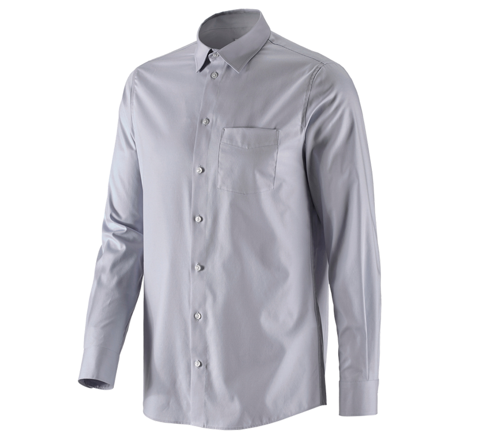 Koszulki | Pulower | Koszule: e.s. Koszula biznesowa cotton stretch regular fit + szary mglisty