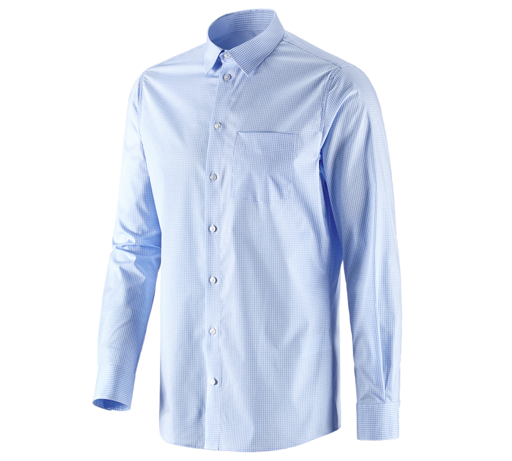 Tematy: e.s. Koszula biznesowa cotton stretch regular fit + mroźny błękit w kratkę