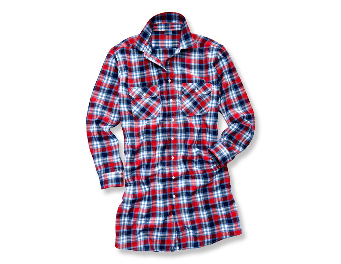 Koszulki | Pulower | Koszule: Koszula bawełniana Bergen, dłuższy fason + czerwony/granatowy/kobaltowy