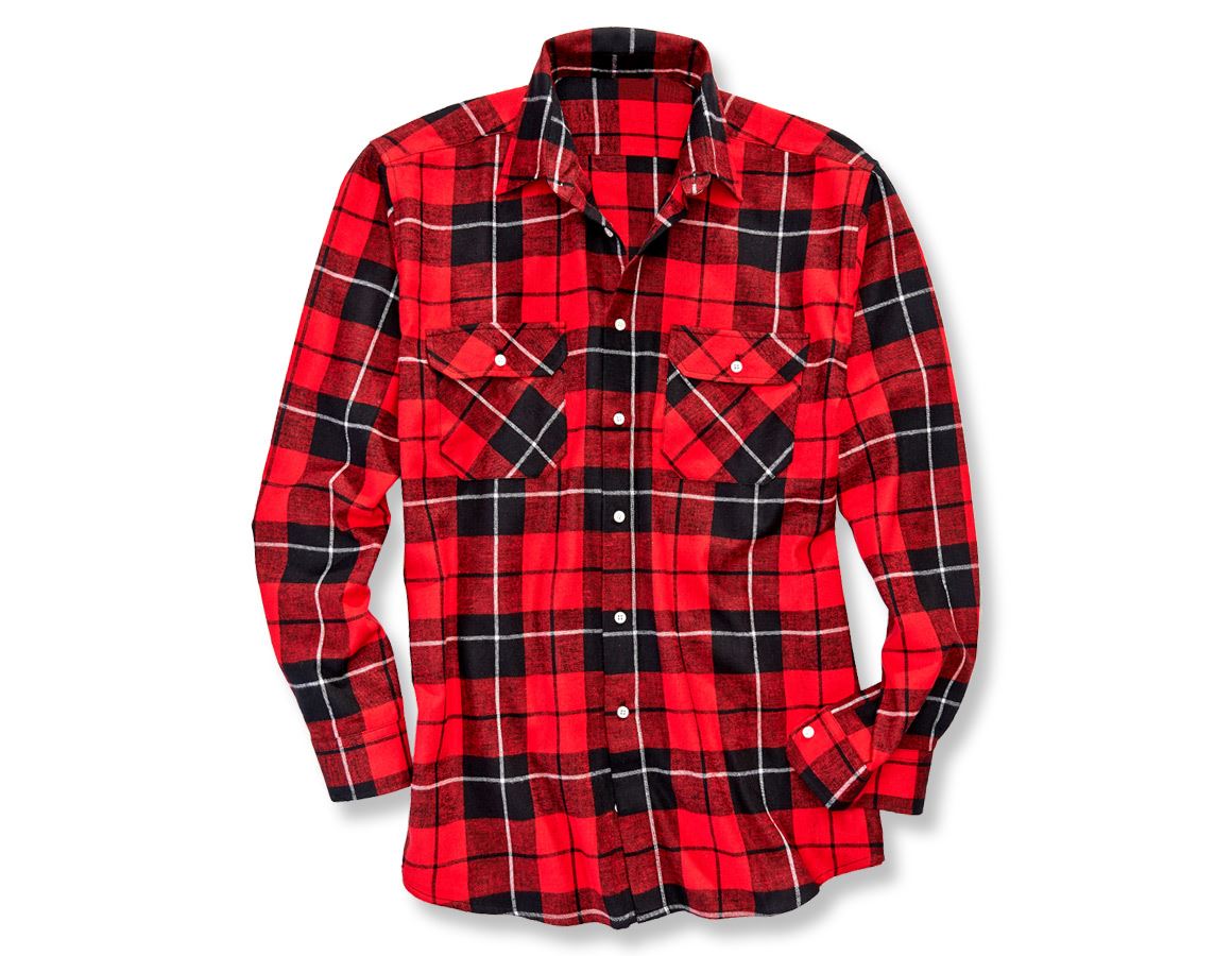 Koszulki | Pulower | Koszule: Koszula bawełniana Hannover, standardowa długość + czarny/czerwony/tytanowy