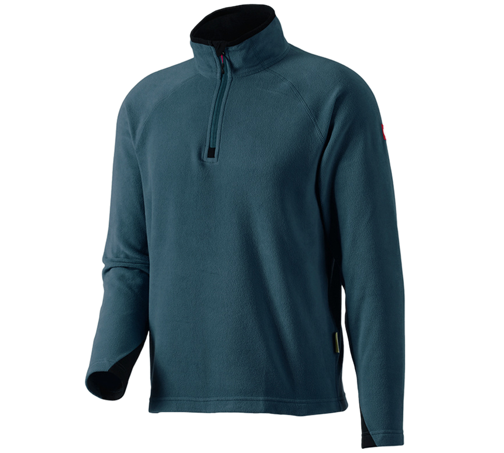 Koszulki | Pulower | Koszule: Bluza Troyer z mikropolaru dryplexx® micro + niebieski morski