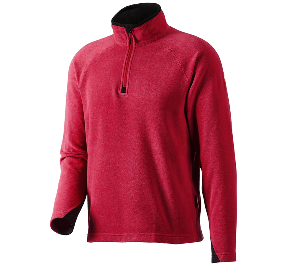 Ciesla / Stolarz: Bluza Troyer z mikropolaru dryplexx® micro + czerwony