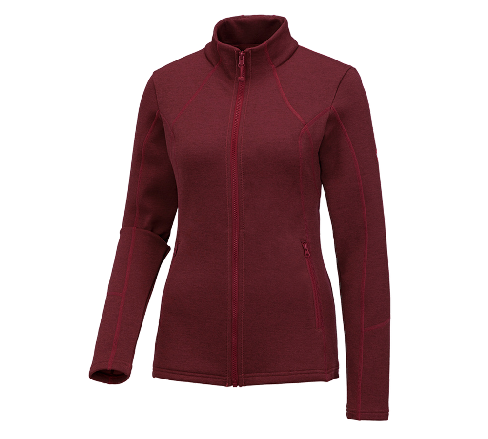Koszulki | Pulower | Bluzki: e.s. Funkcyjna kurtka rozpinana, wzór melanż, da. + rubinowy melanżowy