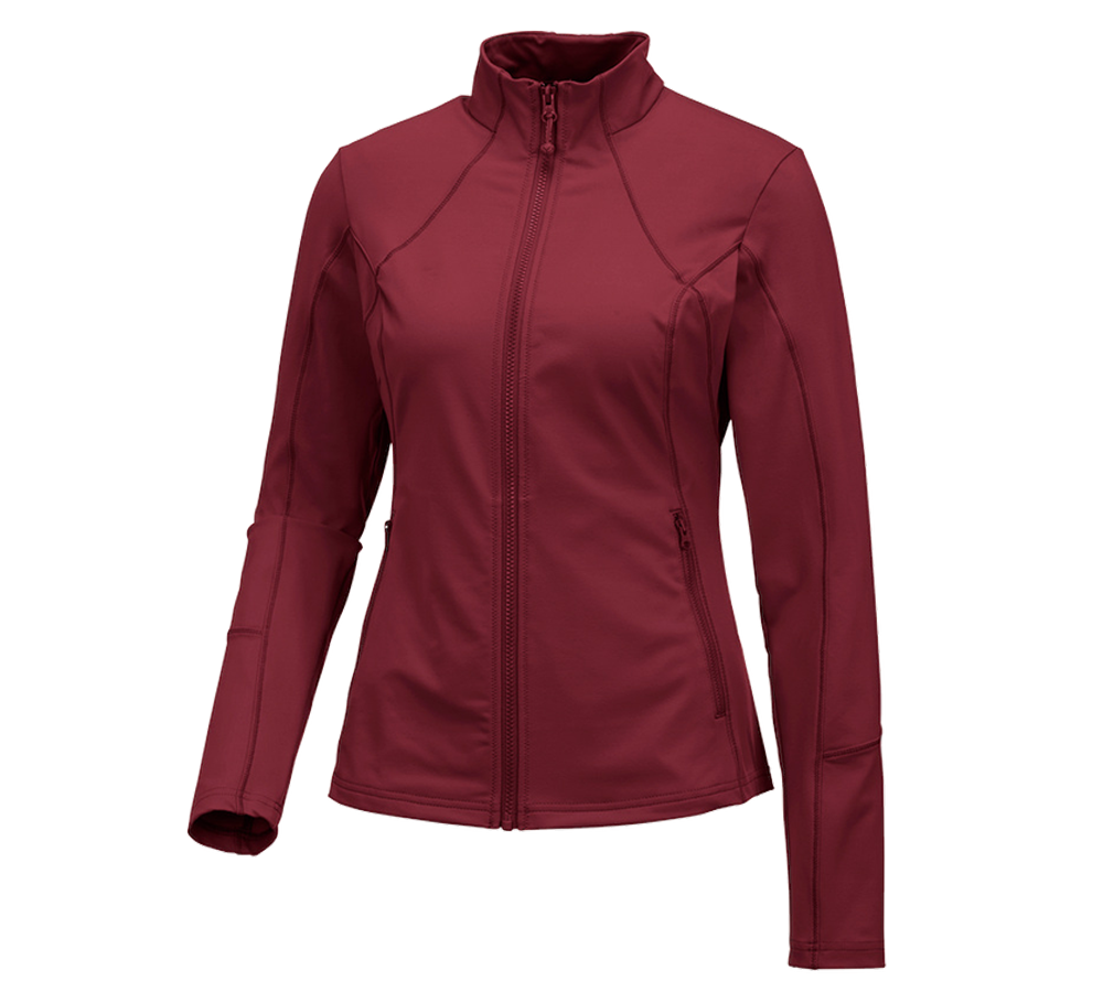 Koszulki | Pulower | Bluzki: e.s. Funkcyjna kurtka rozpinana solid, damska + rubinowy
