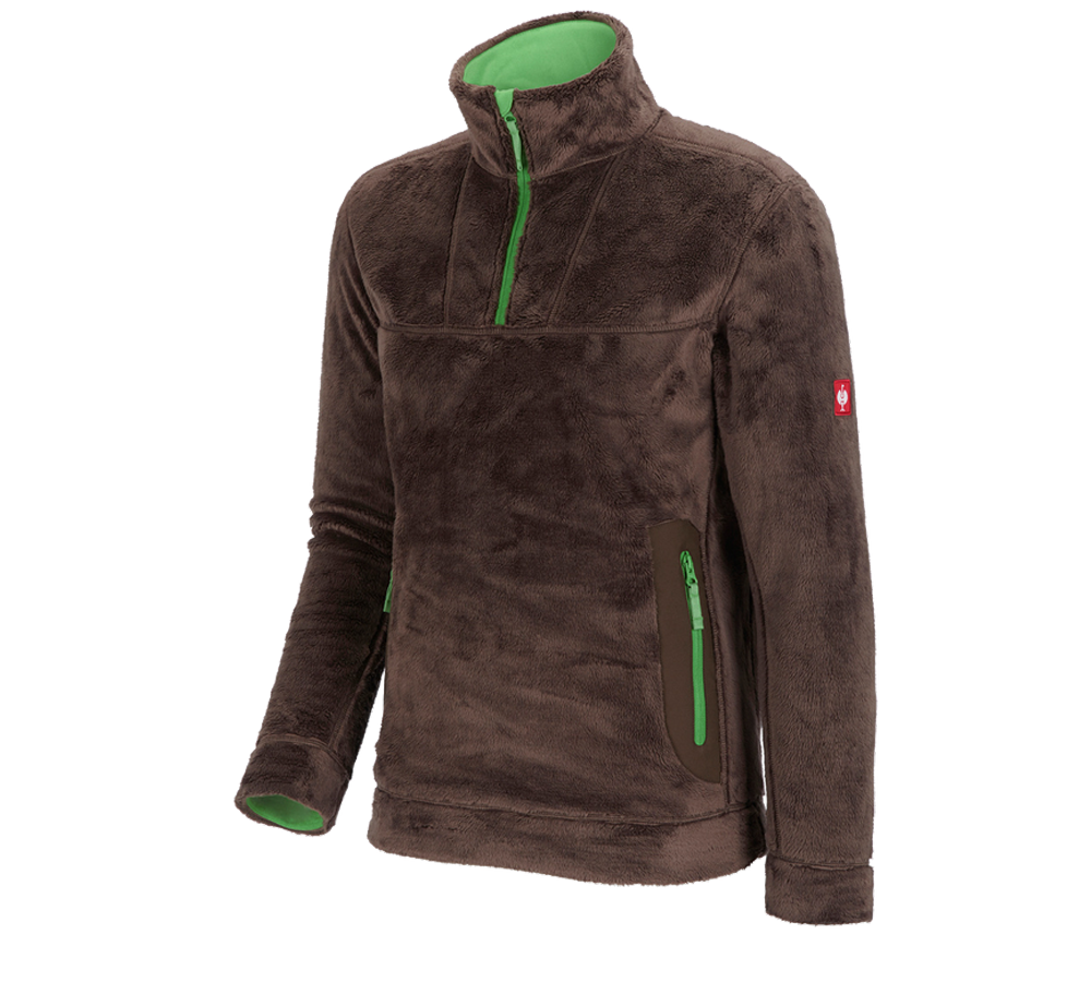 Koszulki | Pulower | Koszule: Bluza Troyer highloft e.s.motion 2020 + kasztanowy/zielony morski