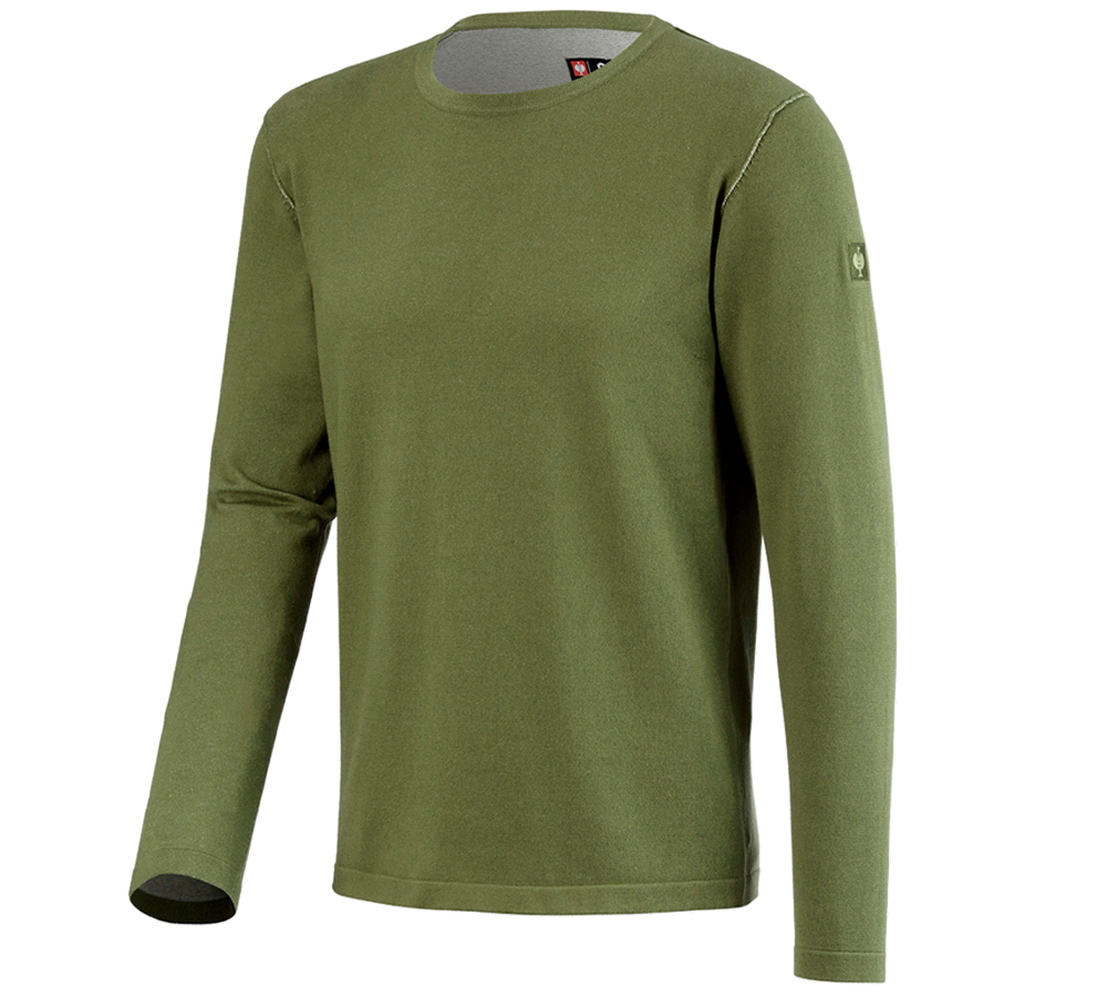 Koszulki | Pulower | Koszule: Sweter dzianinowy e.s.iconic + górska zieleń