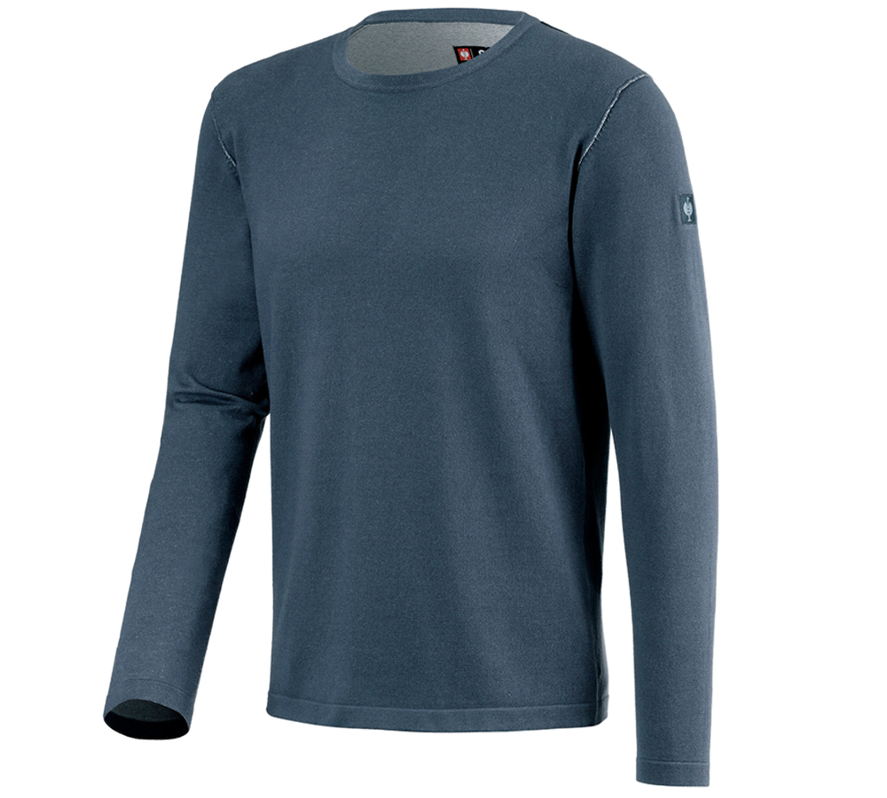 Koszulki | Pulower | Koszule: Sweter dzianinowy e.s.iconic + niebieski tlenkowy