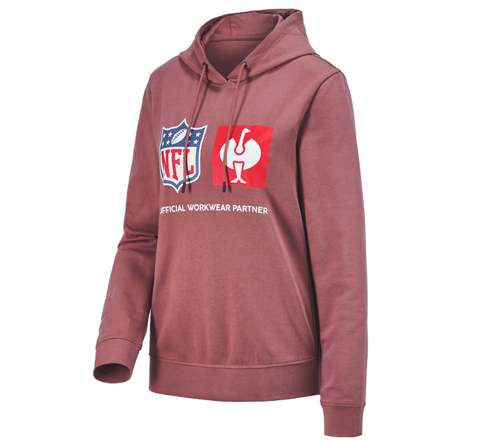 Współpraca: NFL Hoodie cotton, ladies + czerwony tlenkowy