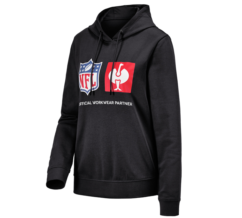 Koszulki | Pulower | Bluzki: NFL Hoodie cotton, ladies + czarny