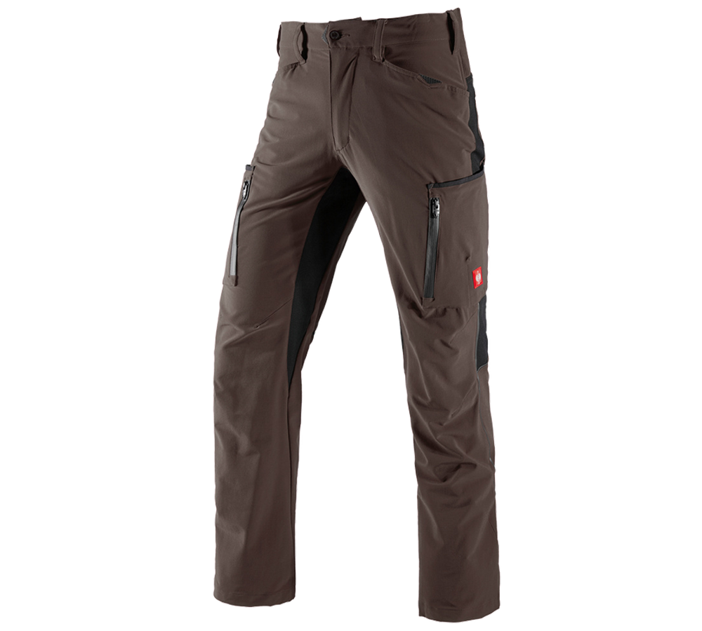 Ciesla / Stolarz: Spodnie typu cargo e.s.vision stretch, męskie + kasztanowy/czarny
