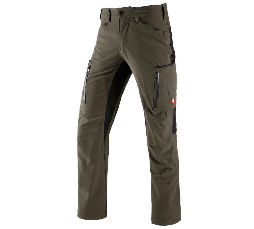 Spodnie robocze: Spodnie typu cargo e.s.vision stretch, męskie + mchowy/czarny