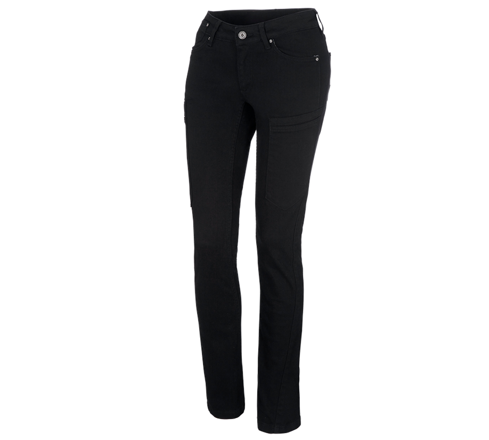 Spodnie robocze: e.s. Jeansy 7-kieszeniowe, damskie + czarny