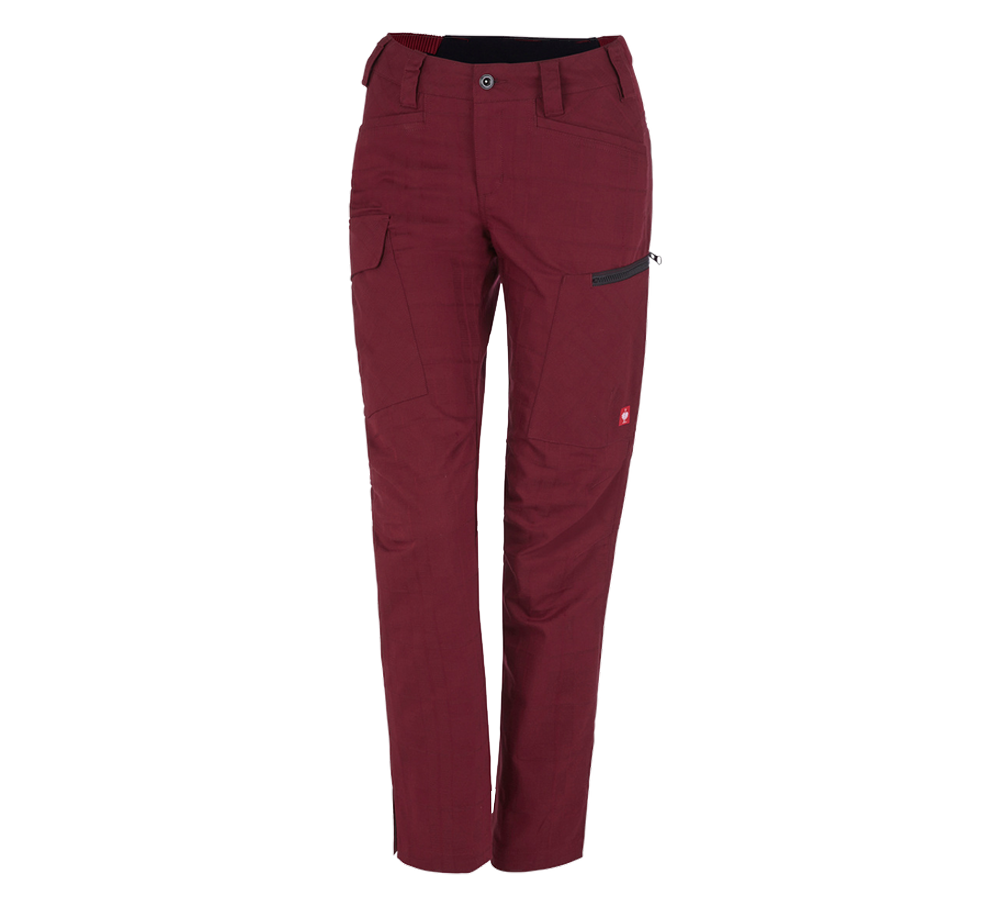 Spodnie robocze: e.s. Spodnie robocze pocket, damskie + rubinowy